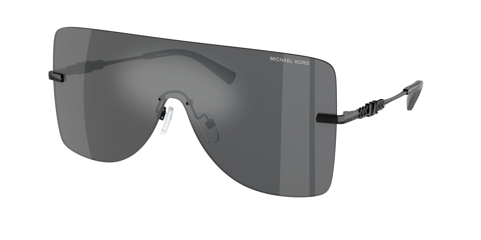 Michael Kors Black Oversized Shield Sunglasses Brand New 2026 Michael Kors Women Sunglasses MK 2140 30058G  main image 2