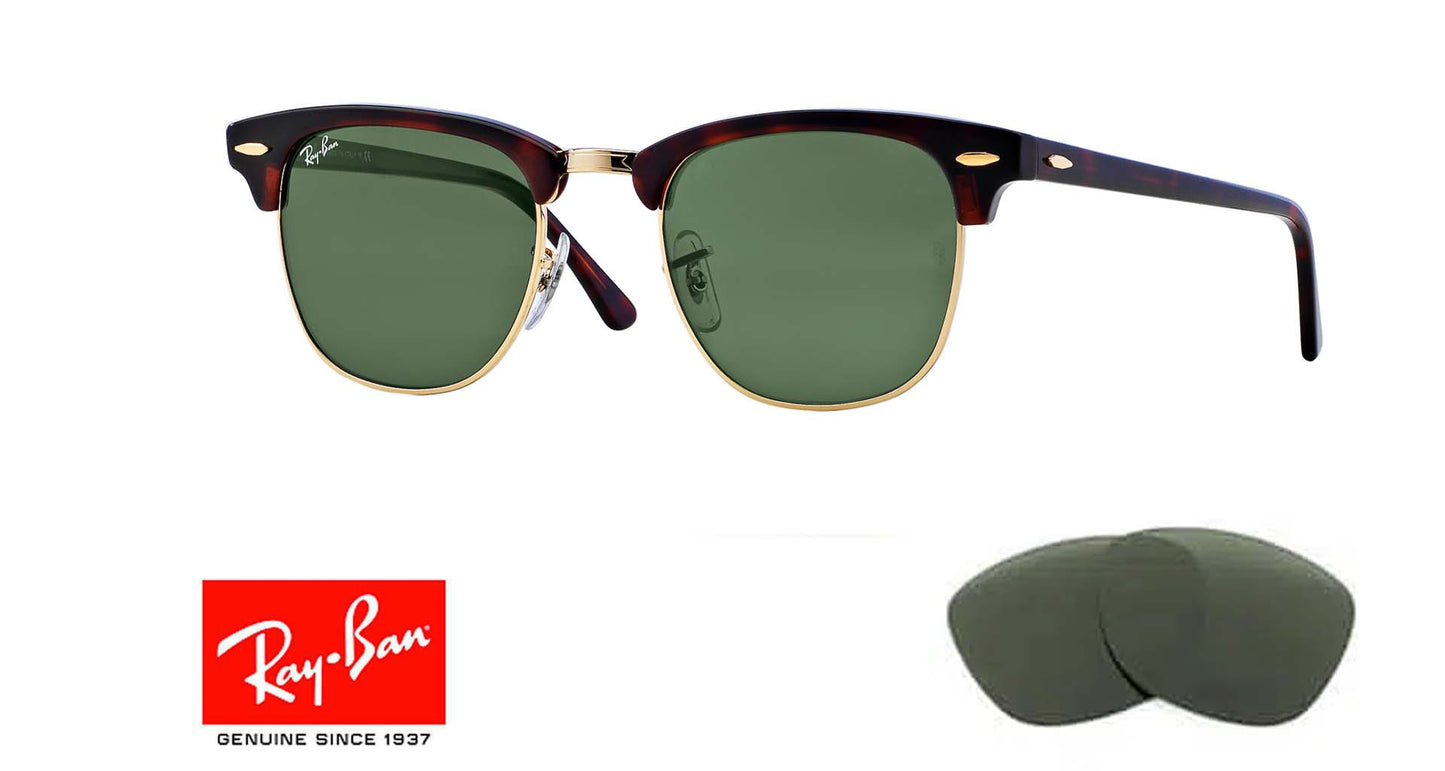 Lentes originais Ray-Ban Clubmaster 3016