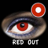Lentillas de colores y fantasía Halloween red-out