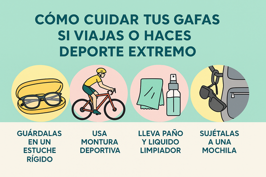 🧳 Cómo cuidar tus gafas si viajas o haces deporte extremo