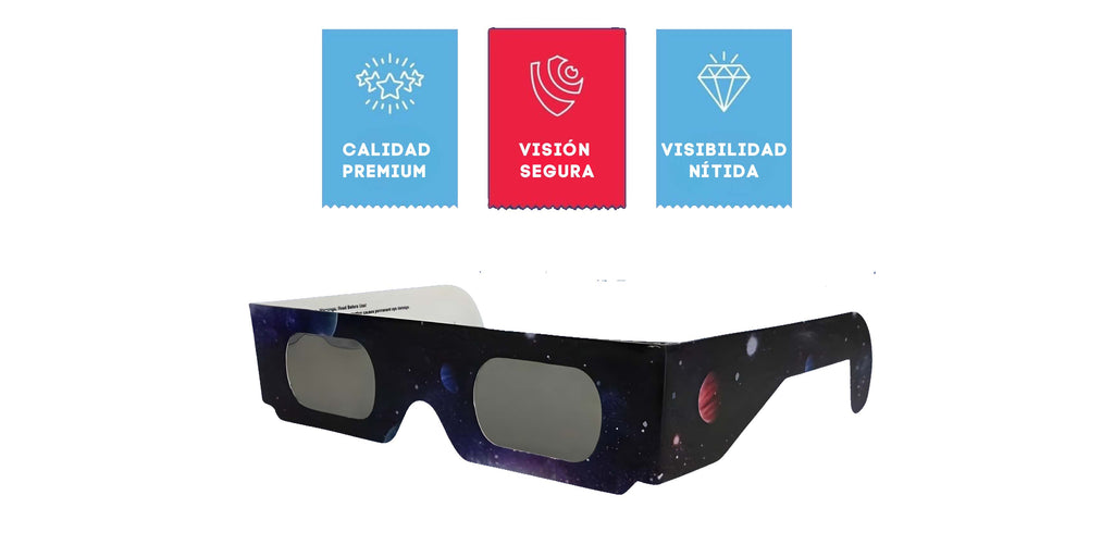 Pack 2 gafas eclipse solar homologadas iso 12312-2 CE