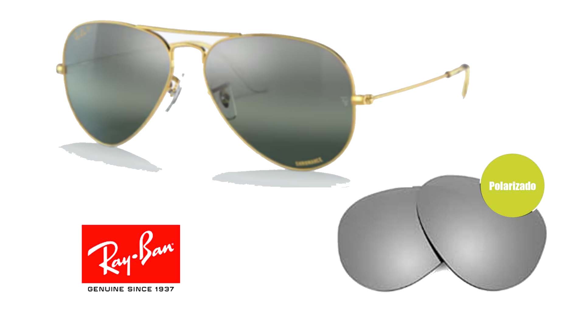 Cristales Ray Ban 3025 Aviador Originales