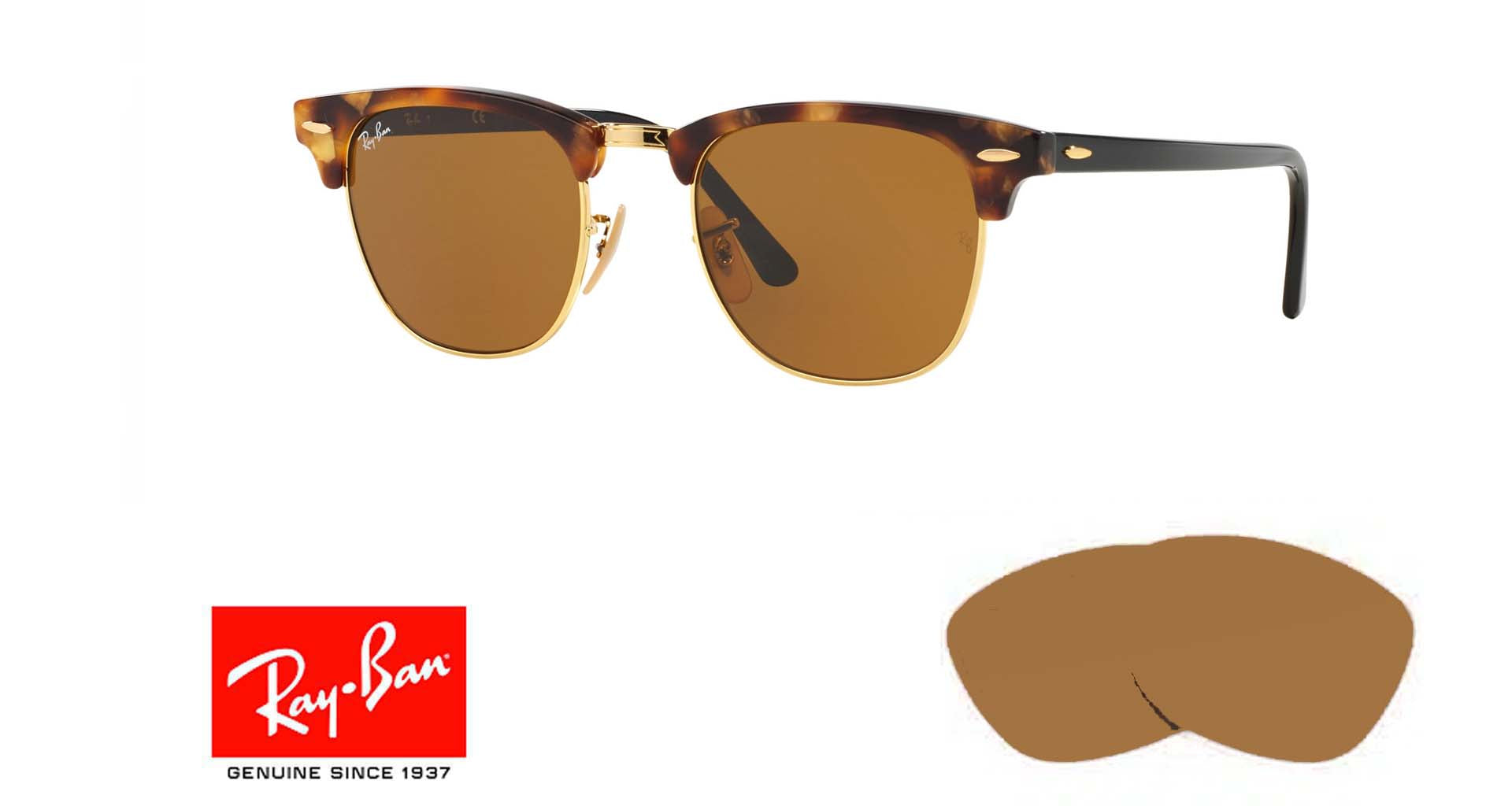 Lenti originali Ray-Ban Clubmaster 3016