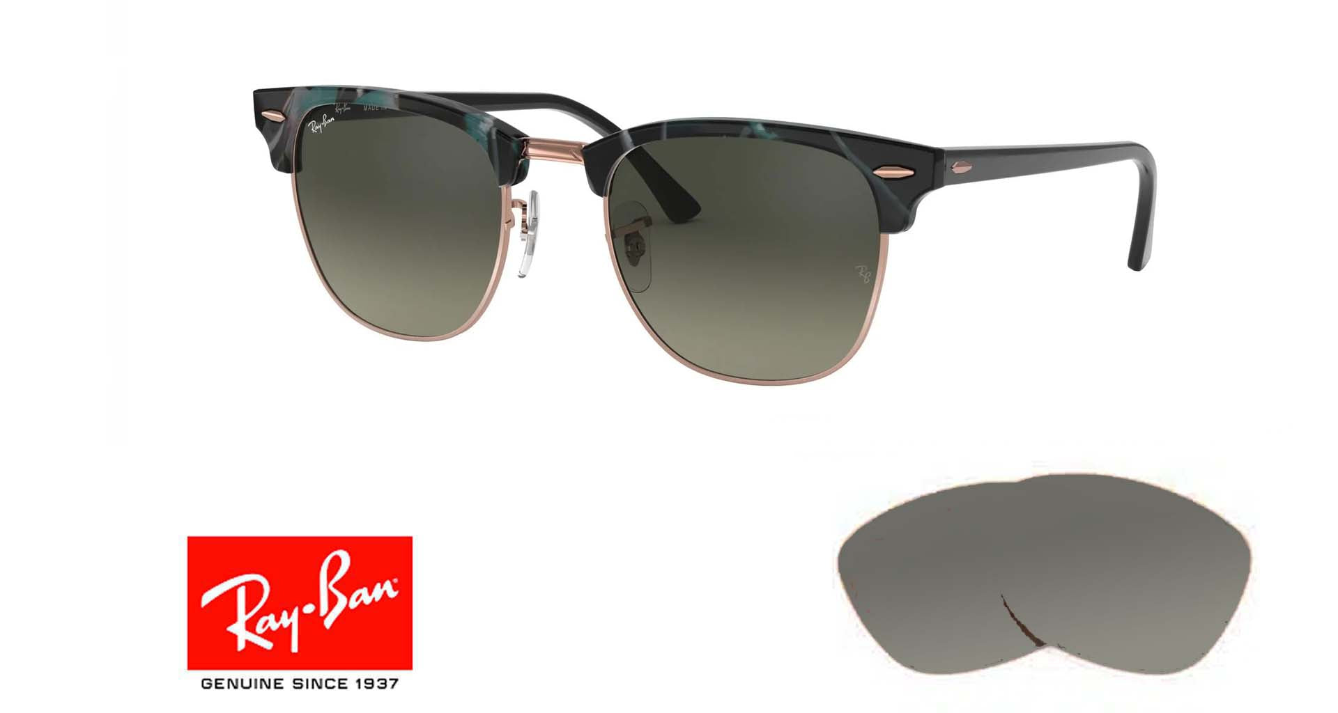 Lenti originali Ray-Ban Clubmaster 3016