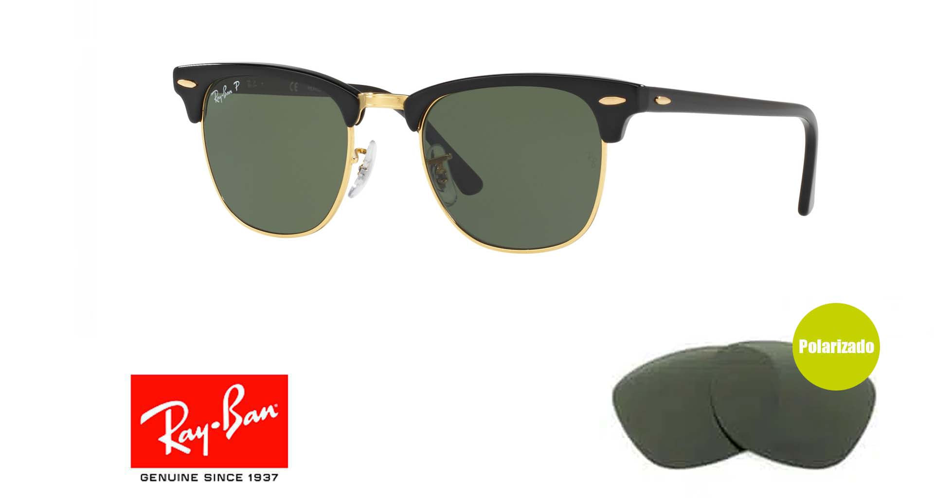 Lenti originali Ray-Ban Clubmaster 3016