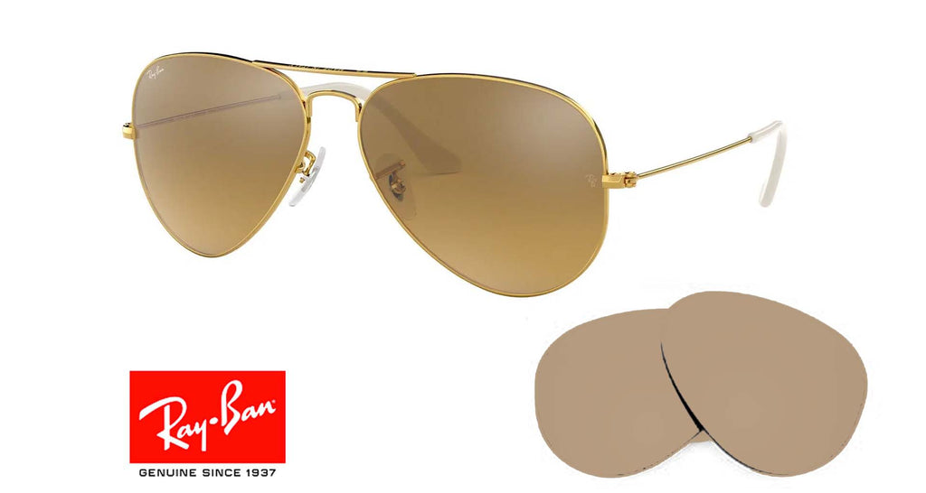 Cristaux Ray Ban 3025 Aviateur Originaux