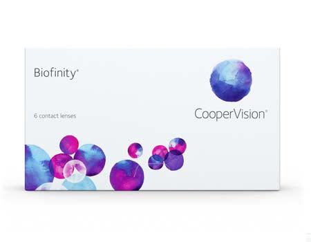 Lentes de contato esféricas mensais Biofinity da Coopervision