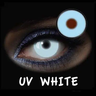 Gekleurde en fantasie Halloween uv-witte contactlenzen