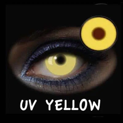 Lentillas de colores y fantasía Halloween uv-yellow