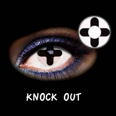 Gekleurde en fantasie Halloween knock-out contactlenzen